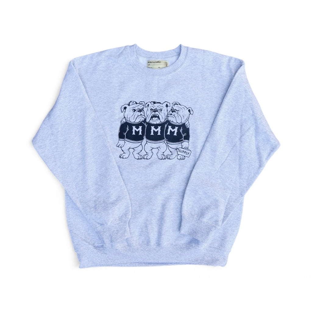 Crew Sweatshirt (College Mascot's) - Ash/Navy